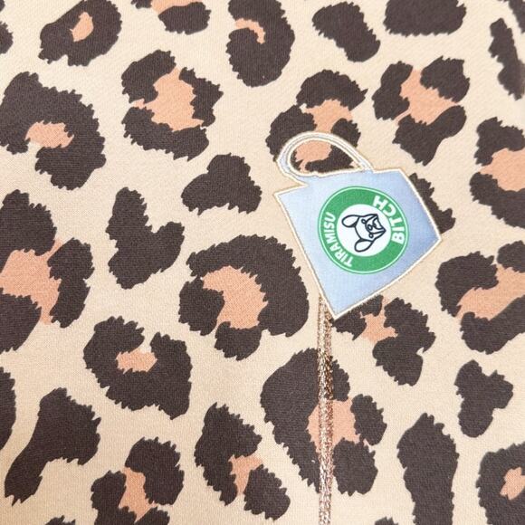 Miss Eatwell Tiramisuit Hoodie Leopard Heather McMahan Collab Size S/M - Picture 6 of 14